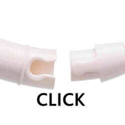 Flash anneau lumineux USB, en TPU/nylon, L–XL: 65 cm/ø 7 mm, rose