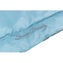 Couverture de voyage Samoa Classic, 120 × 80 cm, bleu glacé/gris