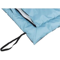 Couverture de voyage Samoa Classic, 120 × 80 cm, bleu glacé/gris