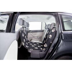 Couverture pour sièges de voiture, siège avant, 0,65 × 1,45 m, noir/beige