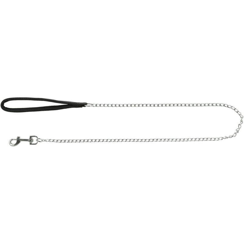 Laisse métal avec poignée en néoprène, M–L: 1,00 m/3,0 mm, noir Laisse métal avec poignée en néoprène, M–L: 1,00 m/3,0 mm, noir