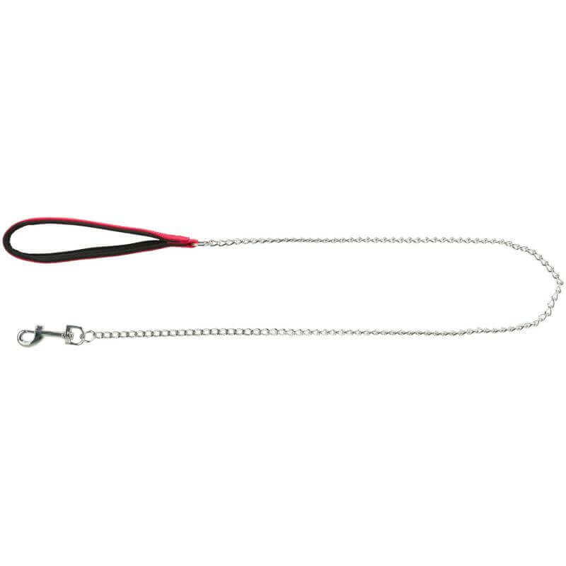 Laisse métal avec poignée en néoprène, M–L: 1,00 m/3,0 mm, rouge Laisse métal avec poignée en néoprène, M–L: 1,00 m/3,0 mm, rouge