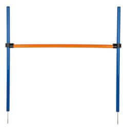 Obstacle Fun Agility, en plastique, 123 × 115 cm, ø 3 cm, bleu/orange