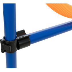 Anneau Fun Agility, en plastique, 115 × ø 3 cm, ø 65 cm, bleu/orange