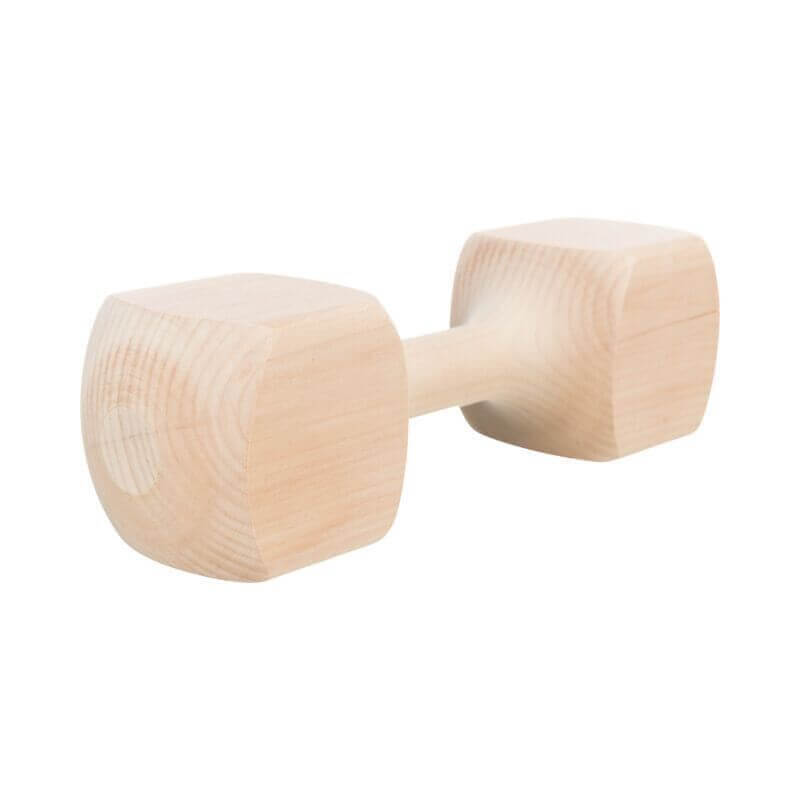 Haltère bois de traction, ronde, 25 cm, env. 650 g