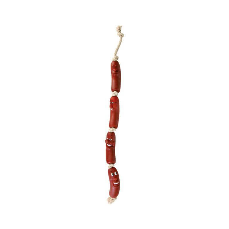 Chaîne saucisse avec corde, en vinyle, 75 cm