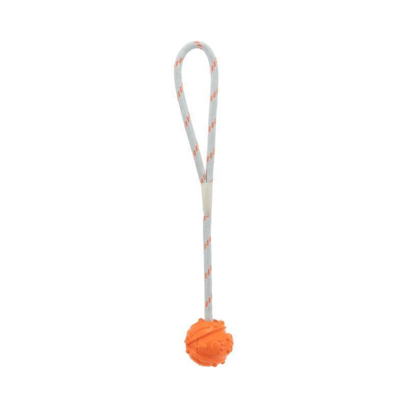 Aqua Toy balle sur corde, flottante/caout. natur., ø 4,5/35 cm