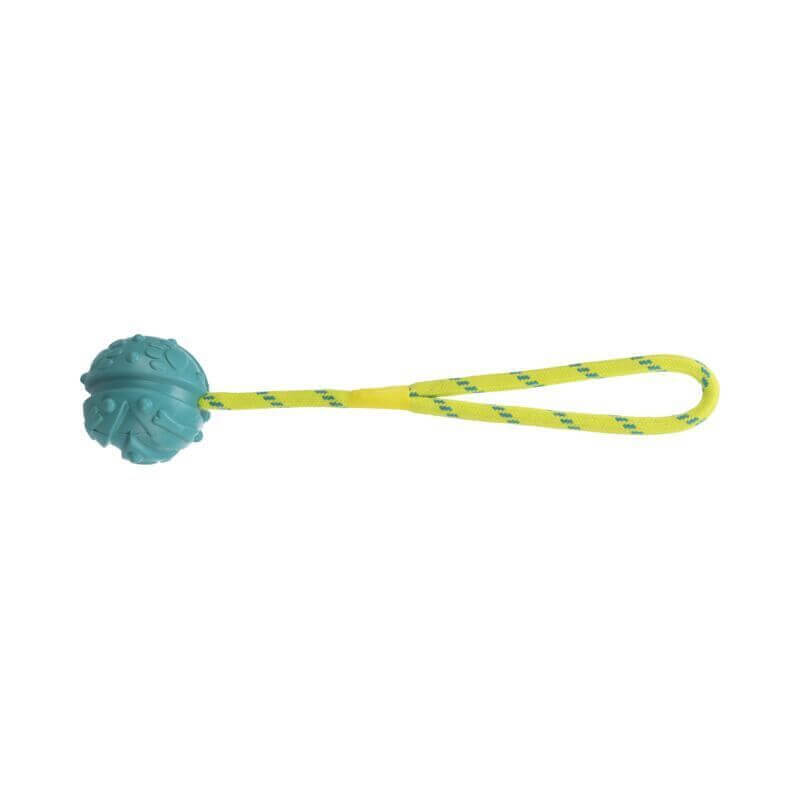 Aqua Toy balle sur corde, flottante/caout. natur., ø 7/35 cm