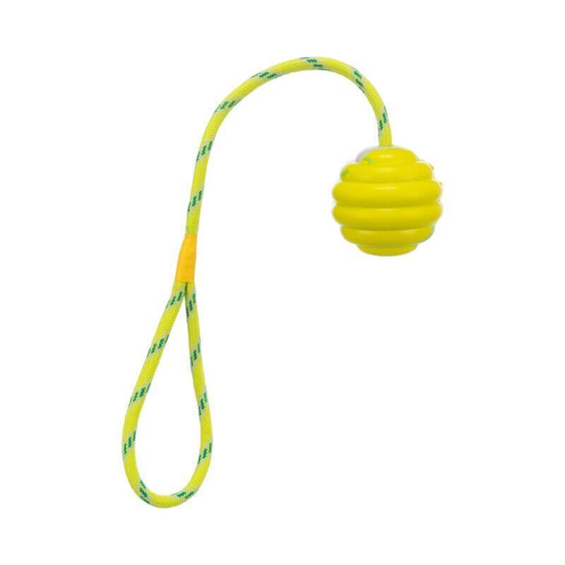 Balle ondulée avec corde Trixie