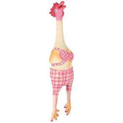 Poule, son original, latex/fibre de polyester, 48 cm