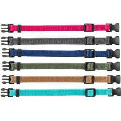 Junior Colliers chiot, S–M: 17–25 cm/10 mm, 6 Pcs, fushia, gris graphite, indigo