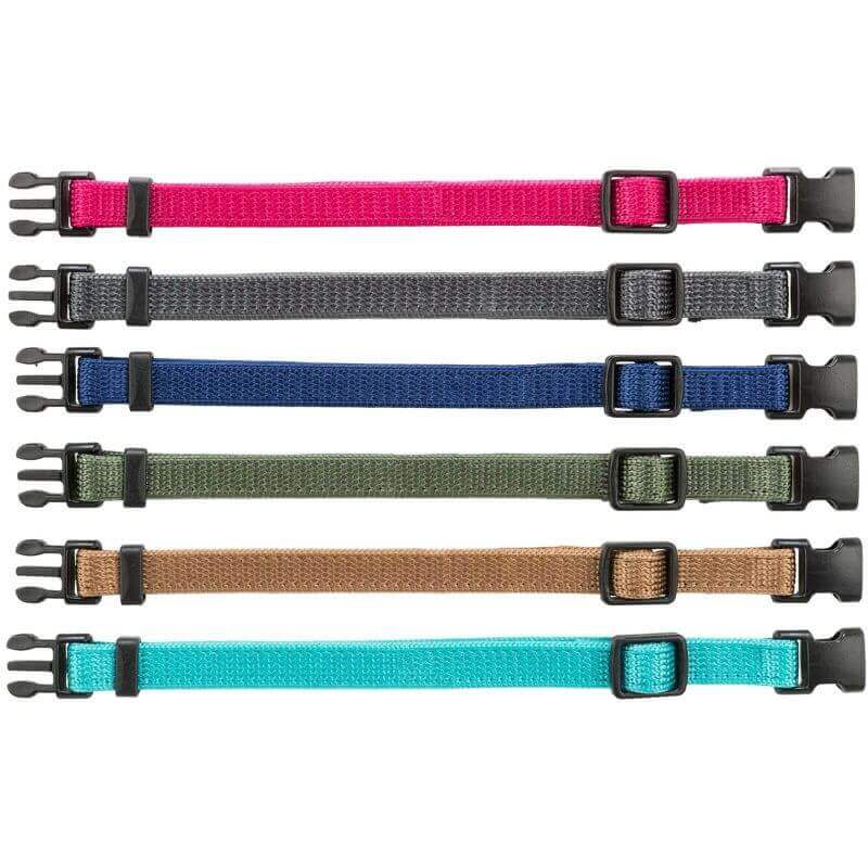 Junior Colliers chiot, S–M: 17–25 cm/10 mm, 6 Pcs, fushia, gris graphite, indigo Junior Colliers chiot, S–M: 17–25 cm/10 mm, 6 Pcs, fushia, gris graphite, indigo