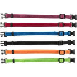 Junior Colliers chiot, M–L: 22–35 cm/10 mm, 6 Pcs, noir, rouge, bleu royal, pomm
