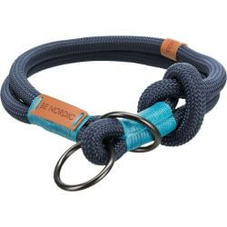 BE NORDIC collier semi-étrangleur, L: 50 cm/ø 13 mm, bleu foncé/bleu clair
