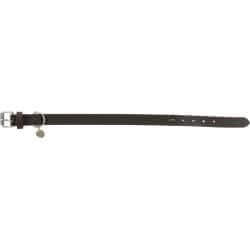 Rustic collier en cuir ciré et vieilli, L: 48–56 cm/30 mm, brun foncé