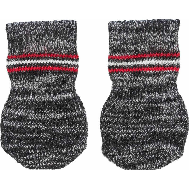 Chaussettes pour chien, anti-dérapantes, S–M, 2 Pcs, gris