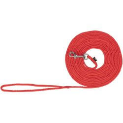 Laisse à pister, ronde, S–M: 10 m/ø 5 mm, rouge