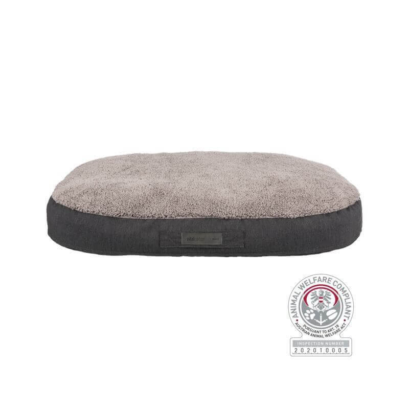 Vital coussin Bendson, ovale, 100 × 70 cm, gris foncé/gris clair