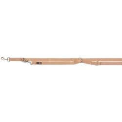 Premium laisse réglable, XS–S: 2,00 m/15 mm, caramel