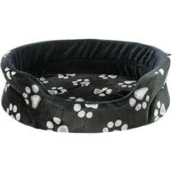 Lit Jimmy, ovale, 75 × 65 cm, noir