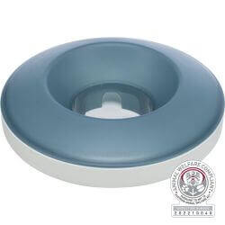 Slow Feeding gamelle Rocking, en plastique/TPR, 0,5 l/ø 23 cm, gris/bleu