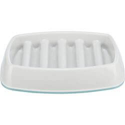 Slow Feeding gamelle, en plastique/TPR, 0,35l/15 × 15 cm, gris