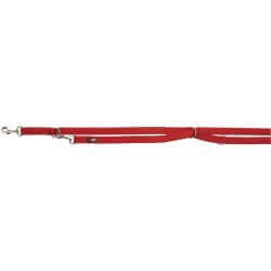 Premium laisse réglable double, M–L: 2,00 m/20 mm, rouge