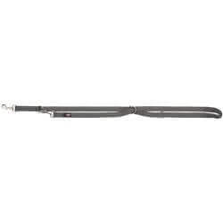 Premium laisse réglable double, L–XL: 2,00 m/25 mm, gris graphite