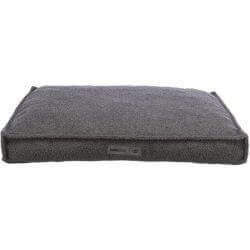 Coussin Coline, recyclé, angulaire, 100 × 70 cm, gris foncé