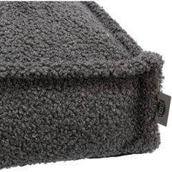 Coussin Coline, recyclé, angulaire, 100 × 70 cm, gris foncé