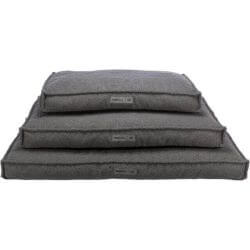 Coussin Coline, recyclé, angulaire, 100 × 70 cm, gris foncé