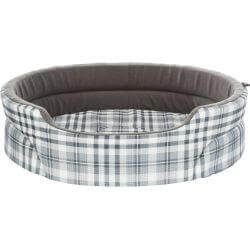 Lit Lucky, ovale, 65 × 55 cm, gris/blanc