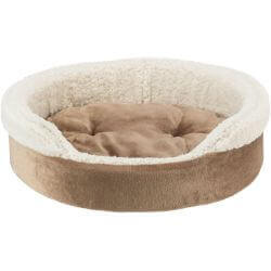 Lit Cosma, ovale, 60 × 50 cm, brun/beige
