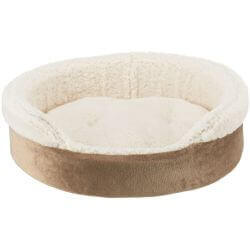 Lit Cosma, ovale, 60 × 50 cm, brun/beige