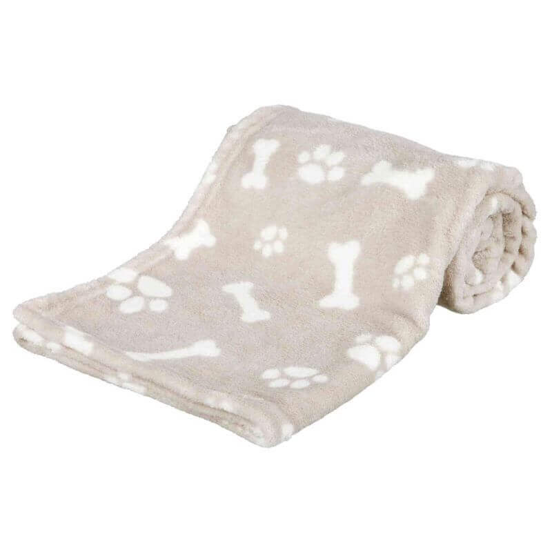 Couverture Kenny, en peluche, 75 × 50 cm, beige Couverture Kenny, en peluche, 75 × 50 cm, beige