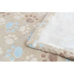 Couverture Laslo, en polaire douce, 75 × 50 cm, beige