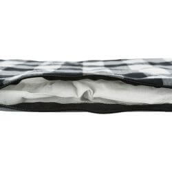 Coussin Scoopy, ovale, 44 × 31 cm, noir/blanc/gris