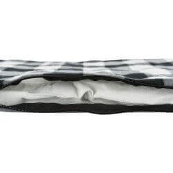 Coussin Scoopy, ovale, 54 × 35 cm, noir/blanc/gris