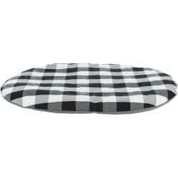 Coussin Scoopy, ovale, 86 × 56 cm, noir/blanc/gris