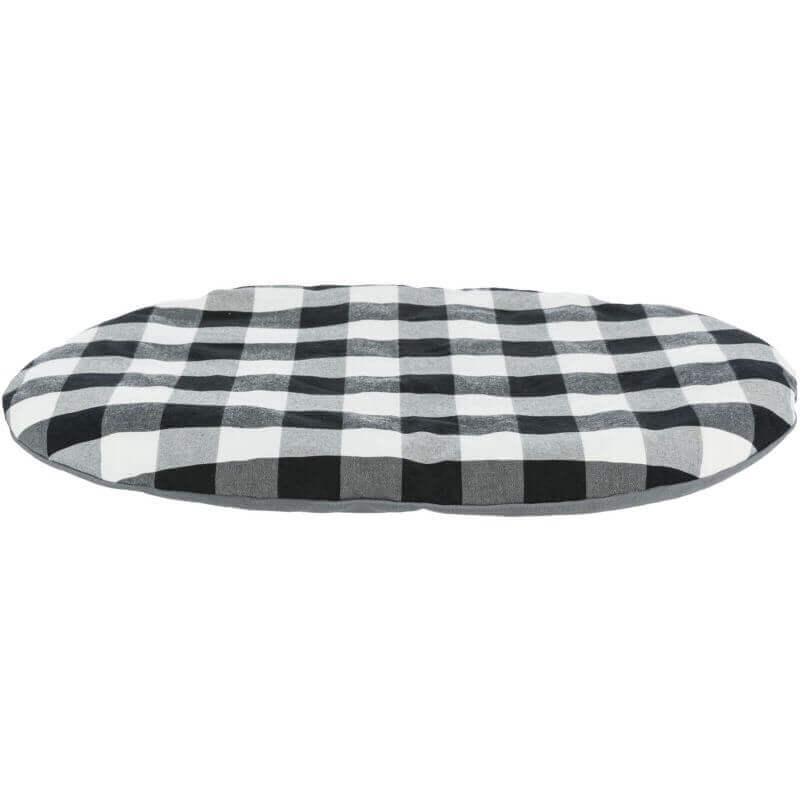 Coussin Scoopy, ovale, 86 × 56 cm, noir/blanc/gris