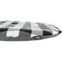 Coussin Scoopy, ovale, 86 × 56 cm, noir/blanc/gris