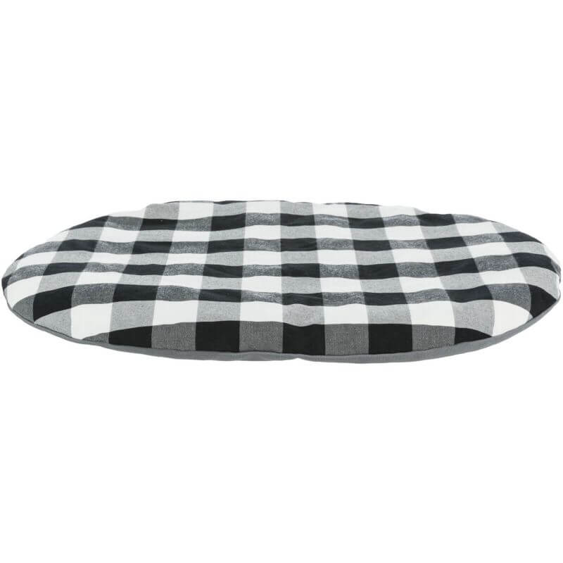 Coussin Scoopy, ovale, 105 × 68 cm, noir/blanc/gris