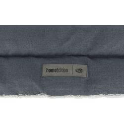 Matelas Farello, en peluche/tissu, 130 × 85 cm, blanc-gris/gris