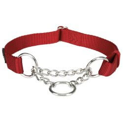 Premium collier semi-étrangleur, L–XL: 45–70 cm/25 mm, rouge