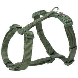Premium harnais H, S–M: 42–60 cm/15 mm, vert forêt