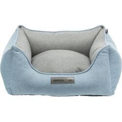 Lit Lona, angulaire, 80 × 60 cm, bleu clair/gris