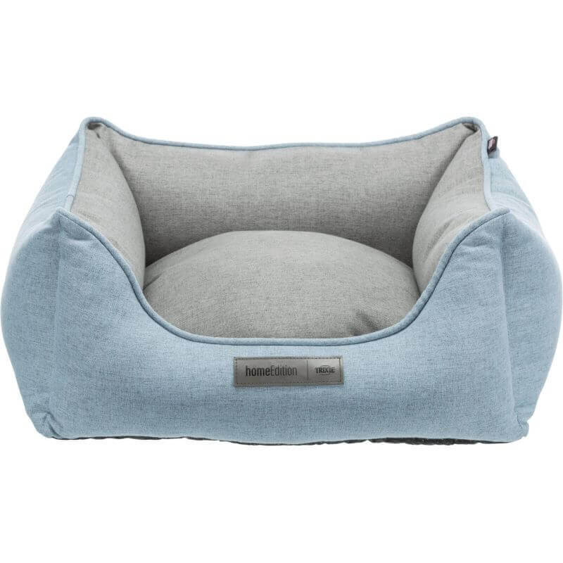 Lit Lona, angulaire, 80 × 60 cm, bleu clair/gris