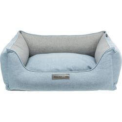 Lit Lona, angulaire, 80 × 60 cm, bleu clair/gris