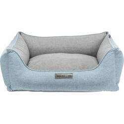 Lit Lona, angulaire, 80 × 60 cm, bleu clair/gris