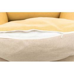 Lit Lingo, rond, 50 × 40 cm, blanc/beige